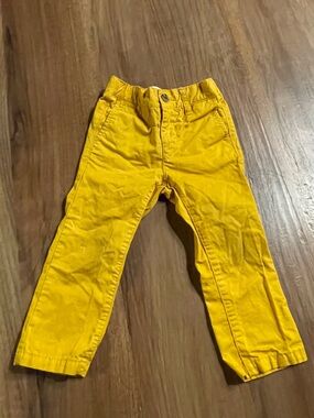100% Cotton Old Navy Bright Yellow Kids Casual Pants